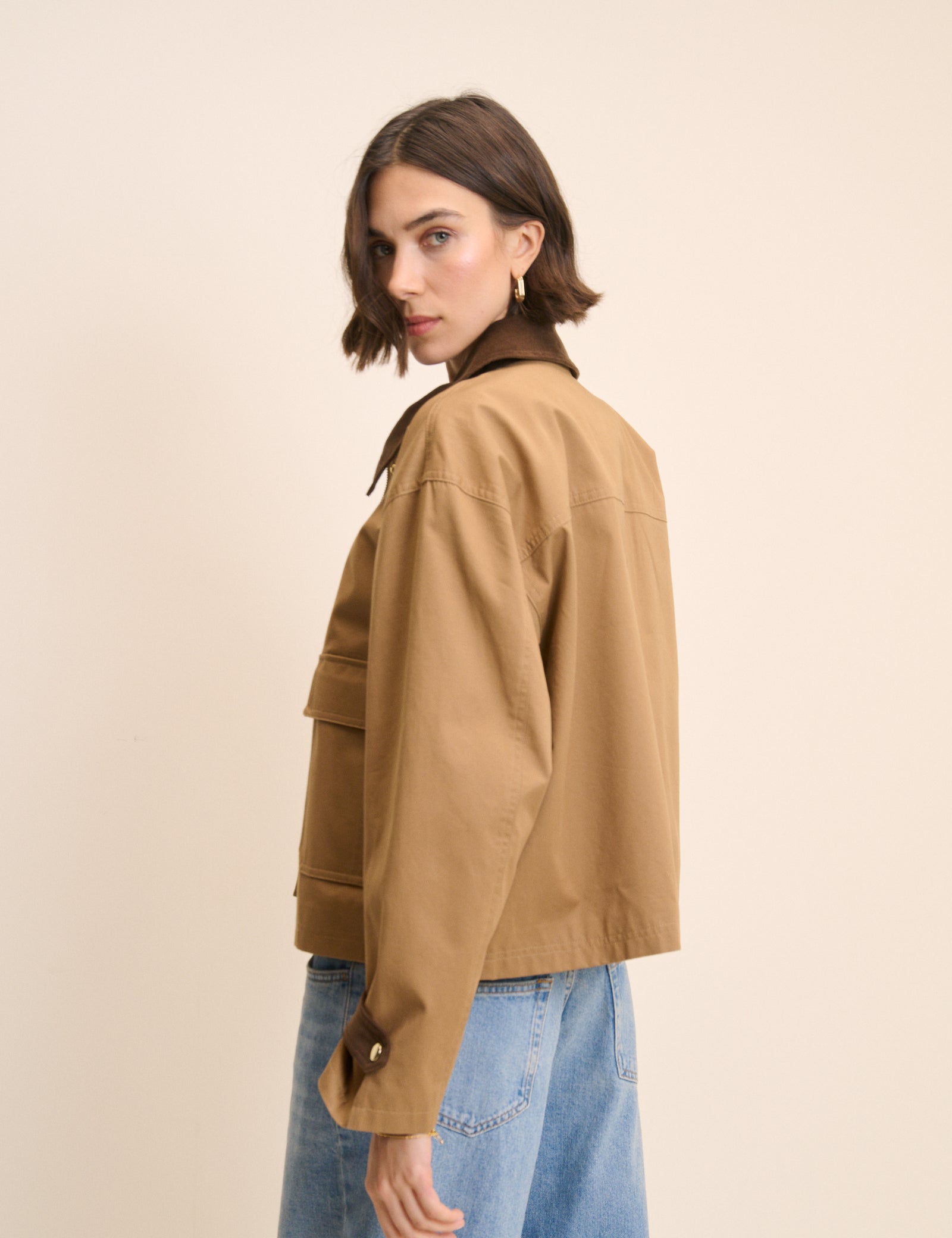 Camel Short Freddie Barn Jacket