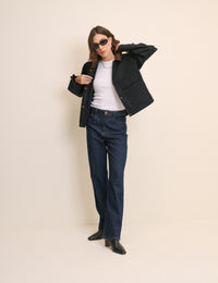 Navy Short Freddie Barn Jacket