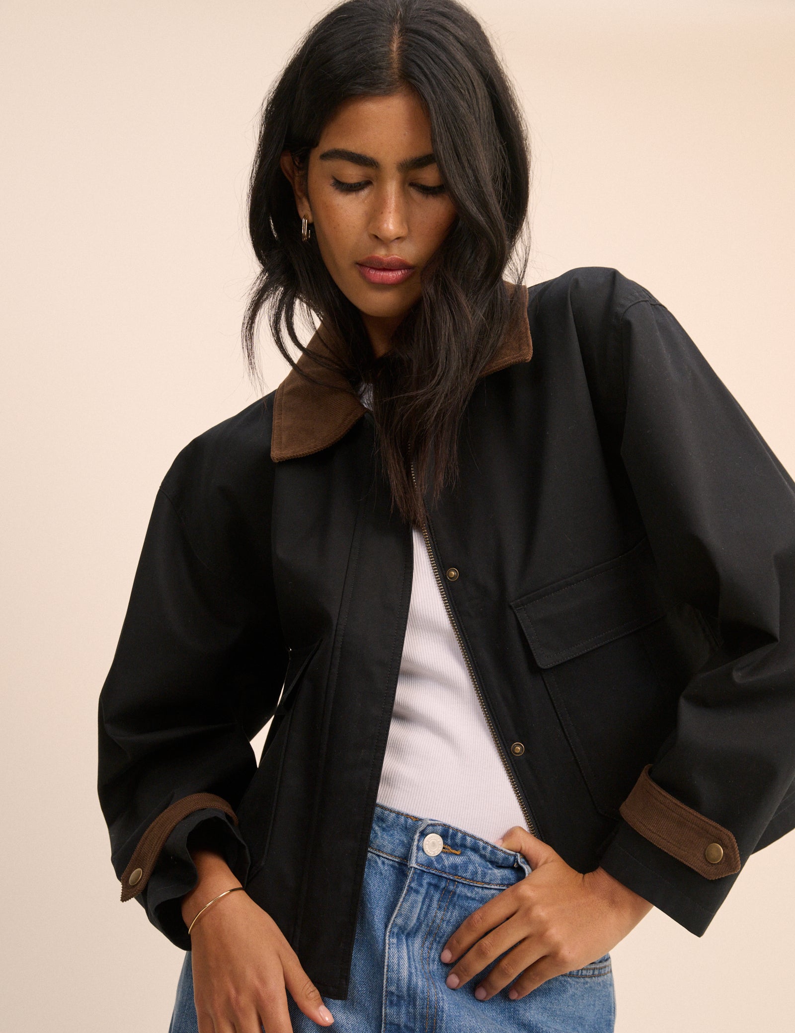 Navy Short Freddie Barn Jacket