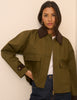 Khaki Short Freddie Barn Coat