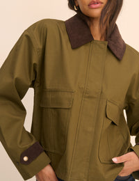 Khaki Short Freddie Barn Coat