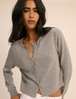 Grey Crew Neck Cardigan