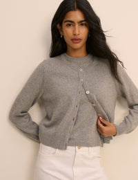Grey Crew Neck Knitted Top
