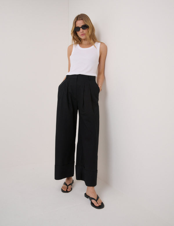 Black High Waisted Trousers