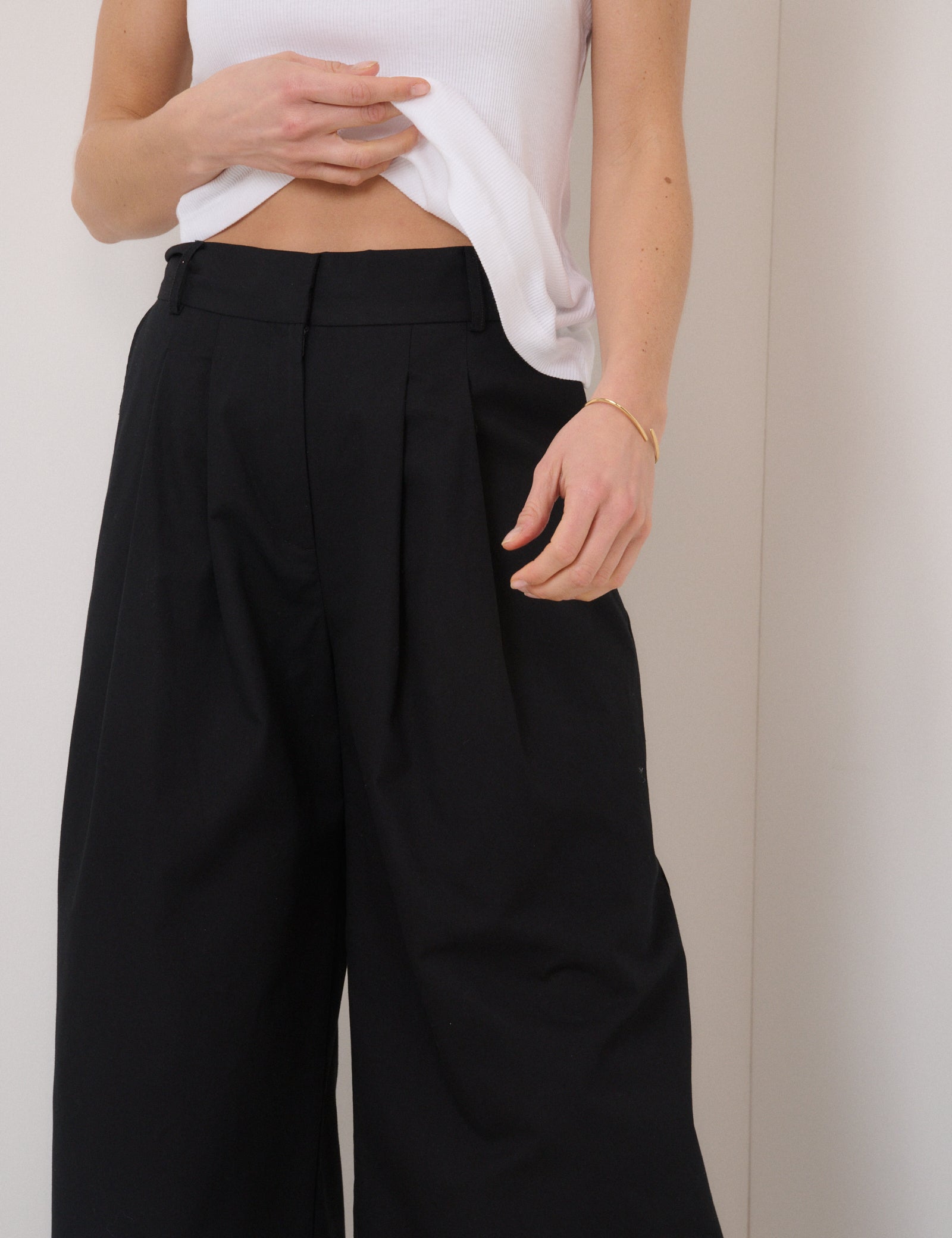 Black High Waisted Trousers