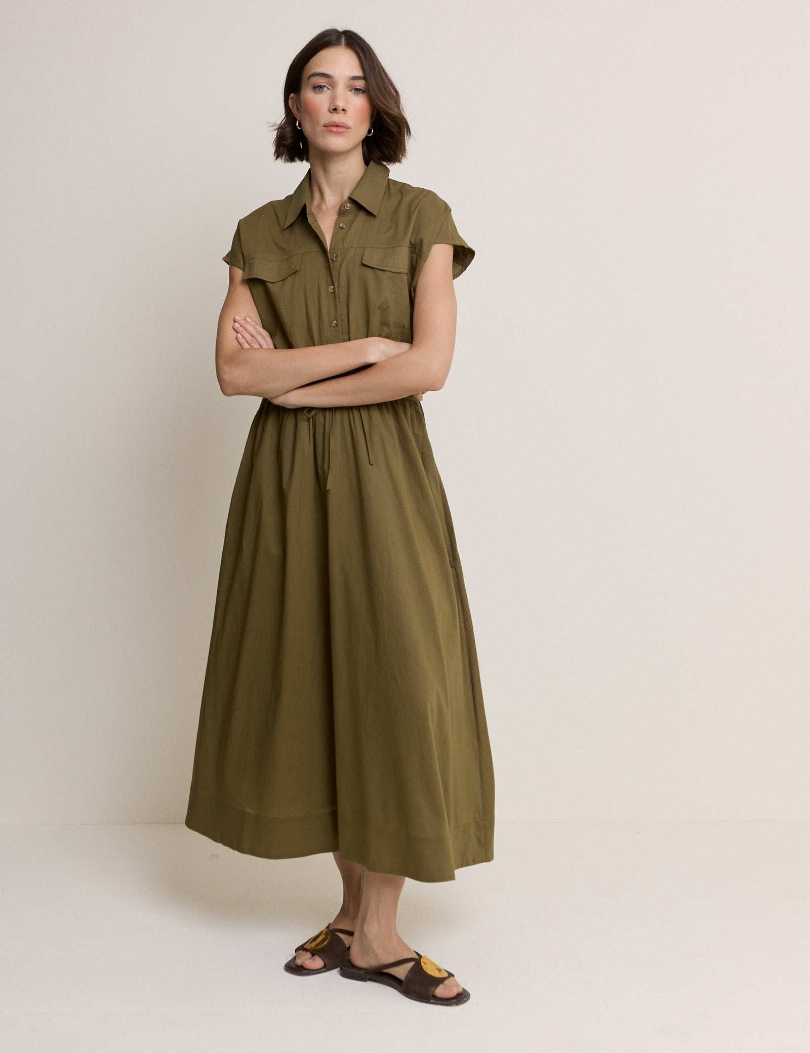 mason midi dress Mason Floral Midi Dress S / Sage