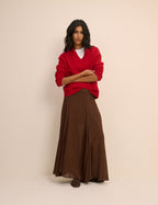 Brown Selene Maxi Skirt