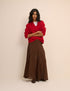 Brown Selene Maxi Skirt