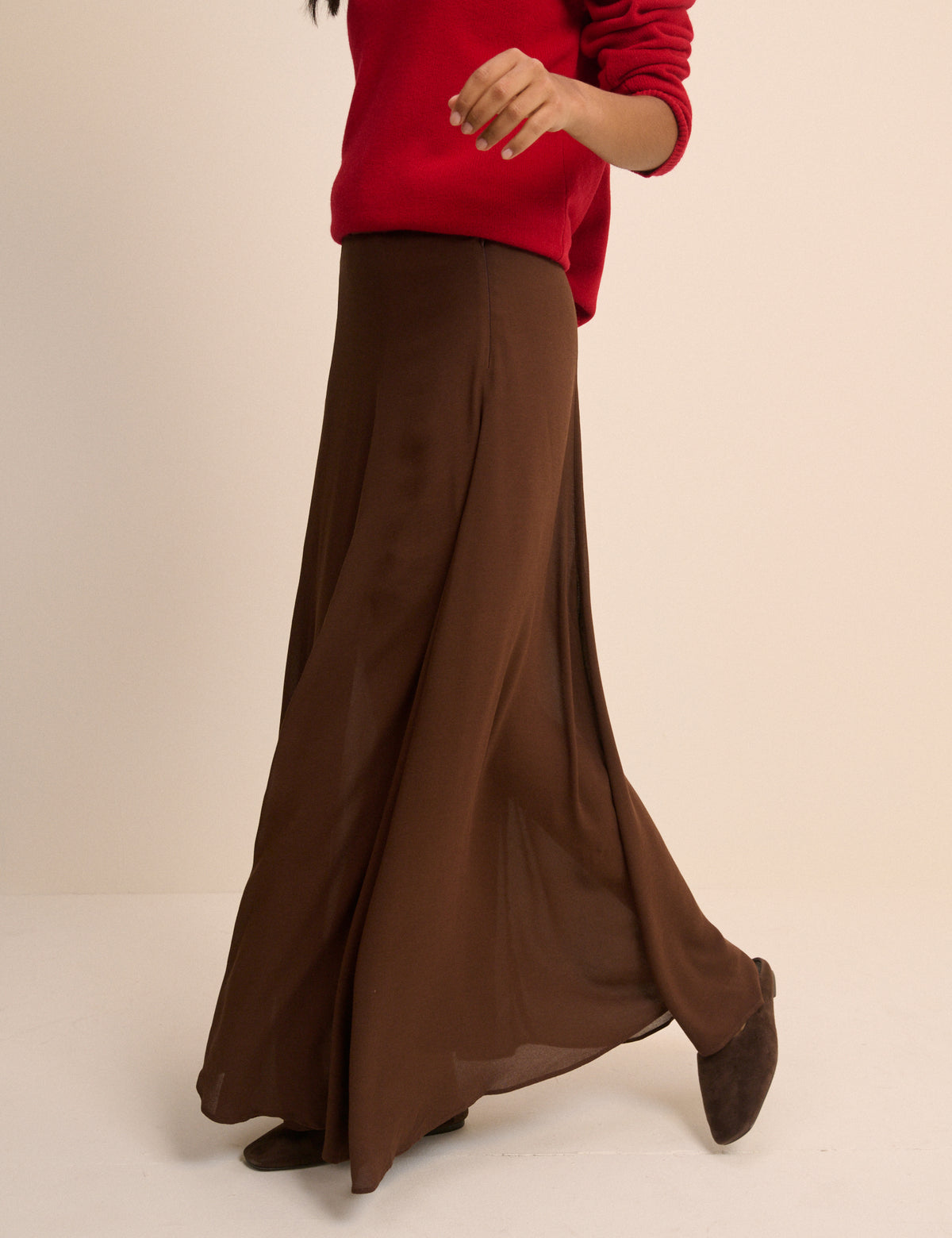 Brown Selene Maxi Skirt
