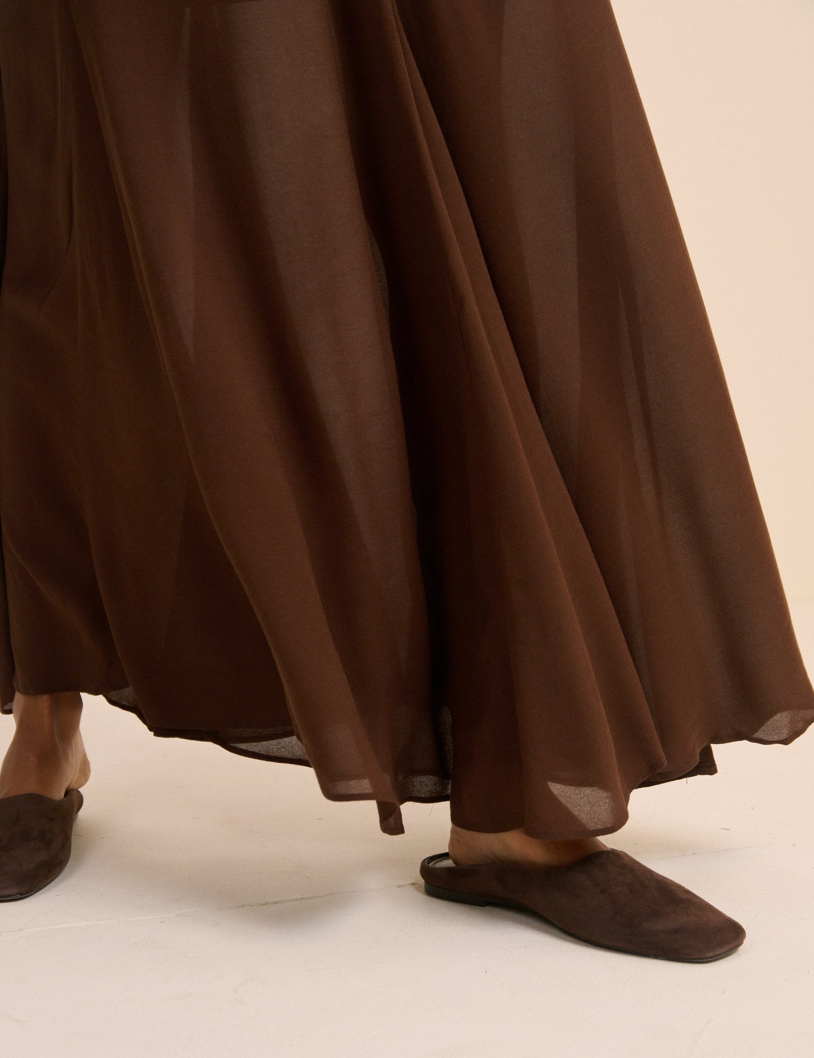 Brown Selene Maxi Skirt
