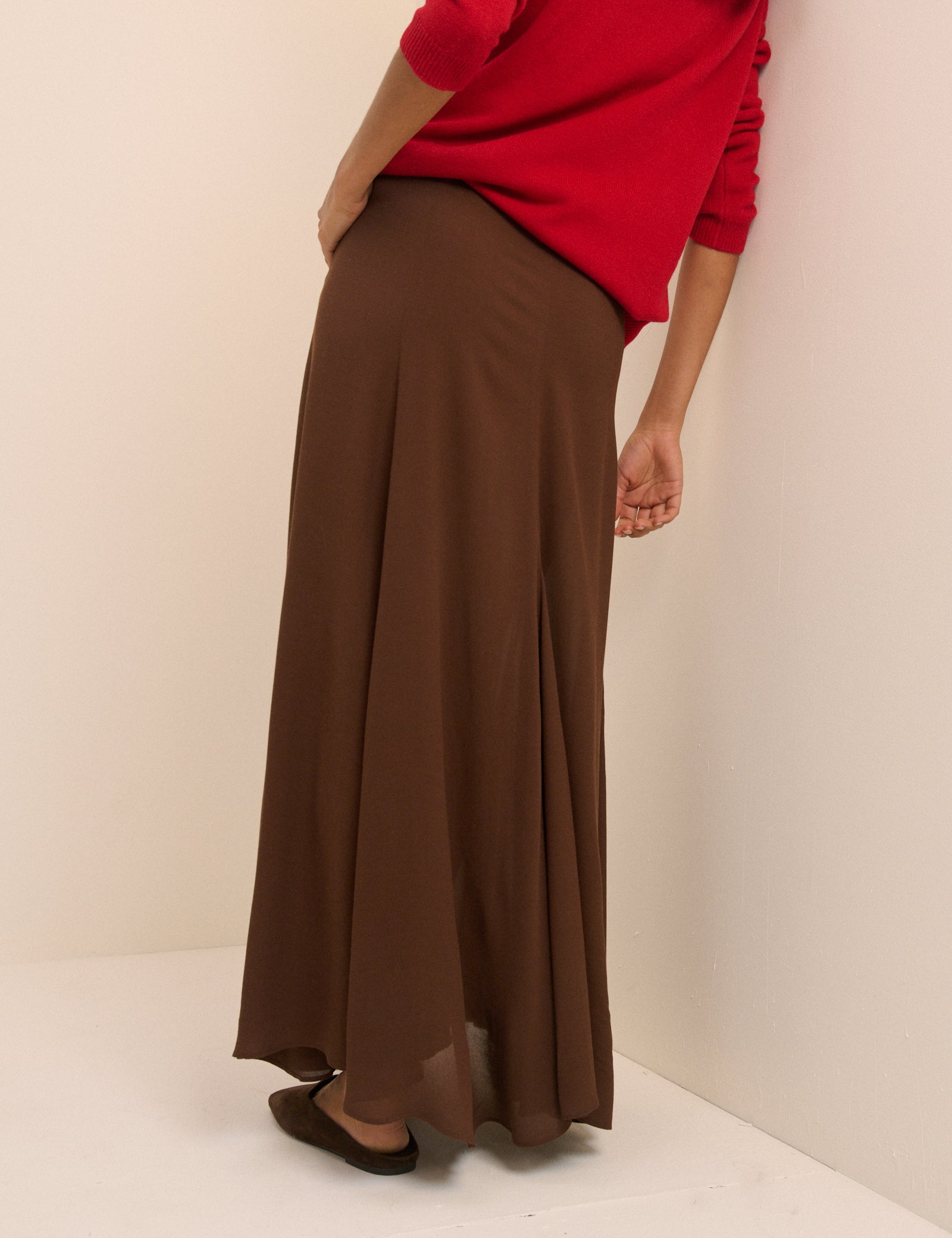 Brown Selene Maxi Skirt