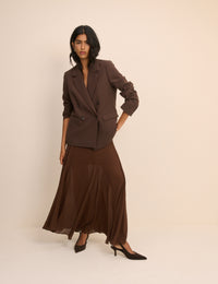 Brown Selene Maxi Skirt
