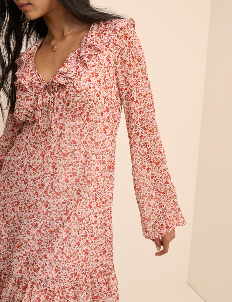 Pink Ditsy Floral Carla Mini Dress