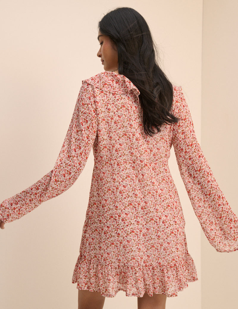 Pink Ditsy Floral Carla Mini Dress