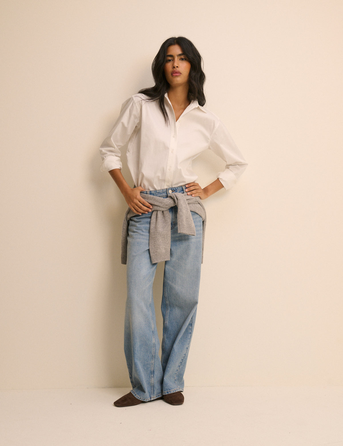 White Hestia Relaxed Shirt