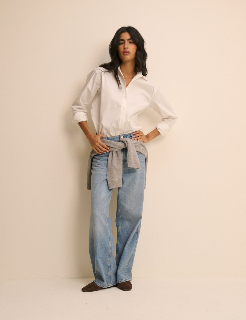 White Hestia Relaxed Shirt