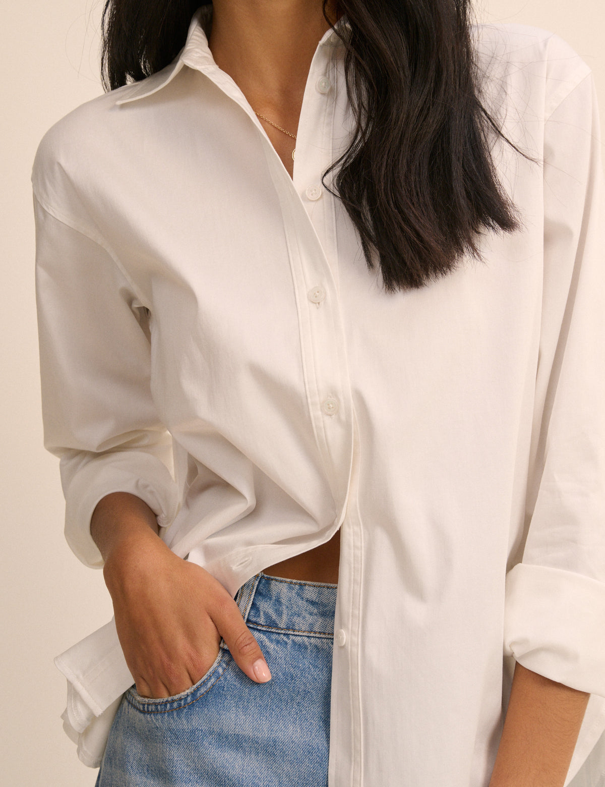 White Hestia Relaxed Shirt