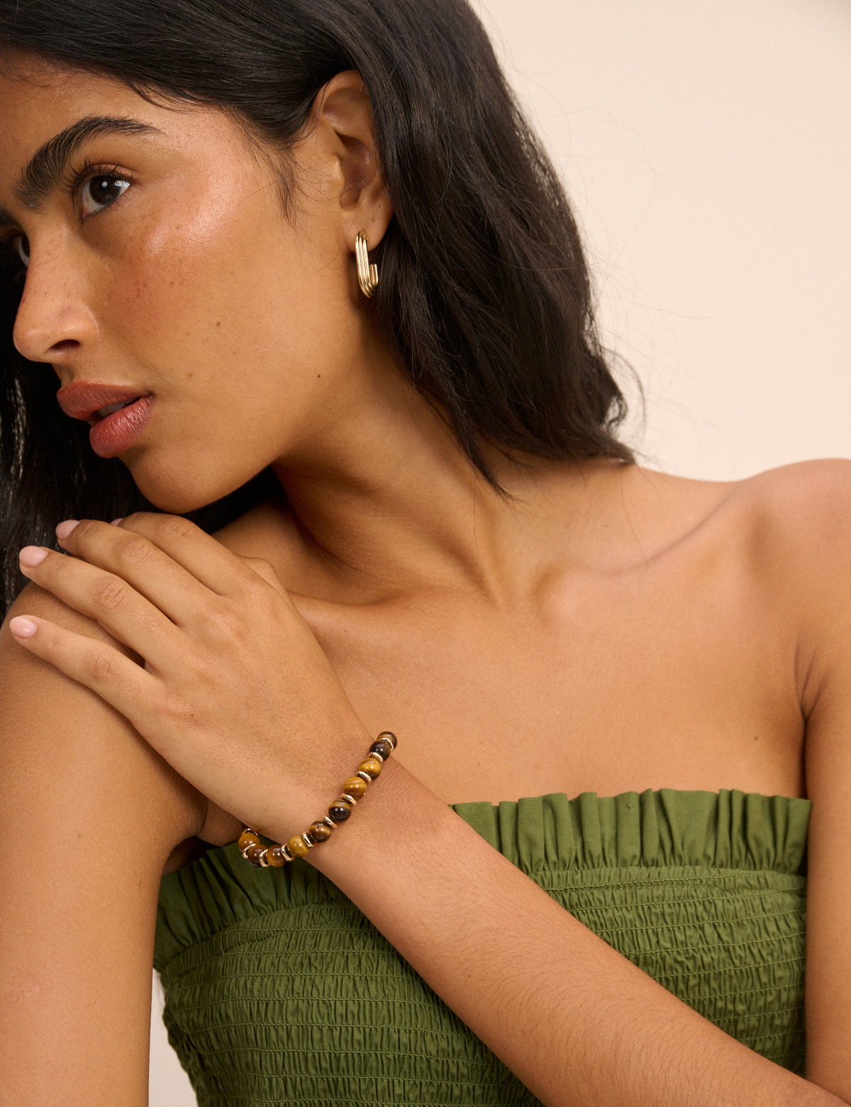 Tigers Eye Beaded Bracelet