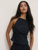 Black Halterneck Rowe Top