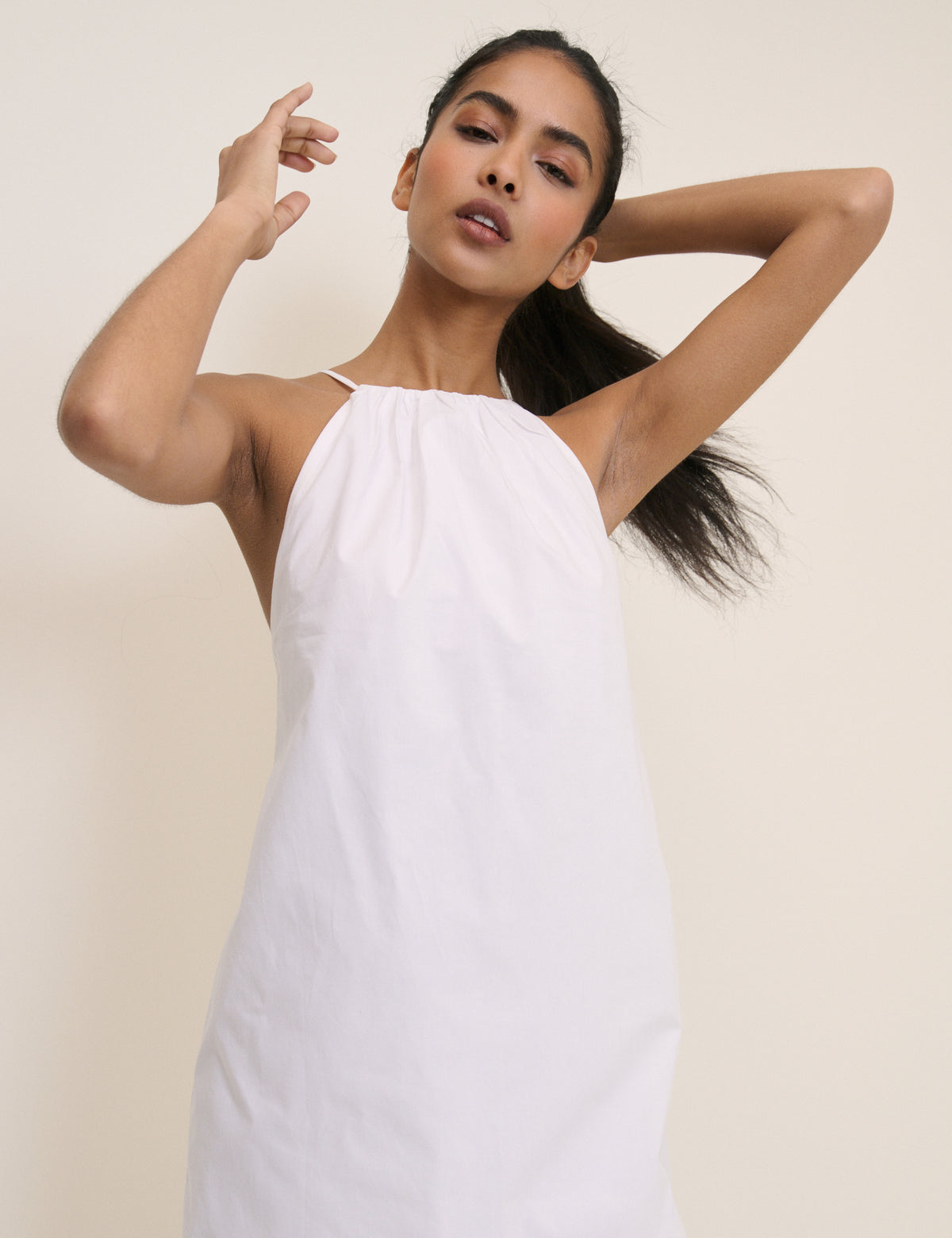 White Halterneck Alessia Mini Dress