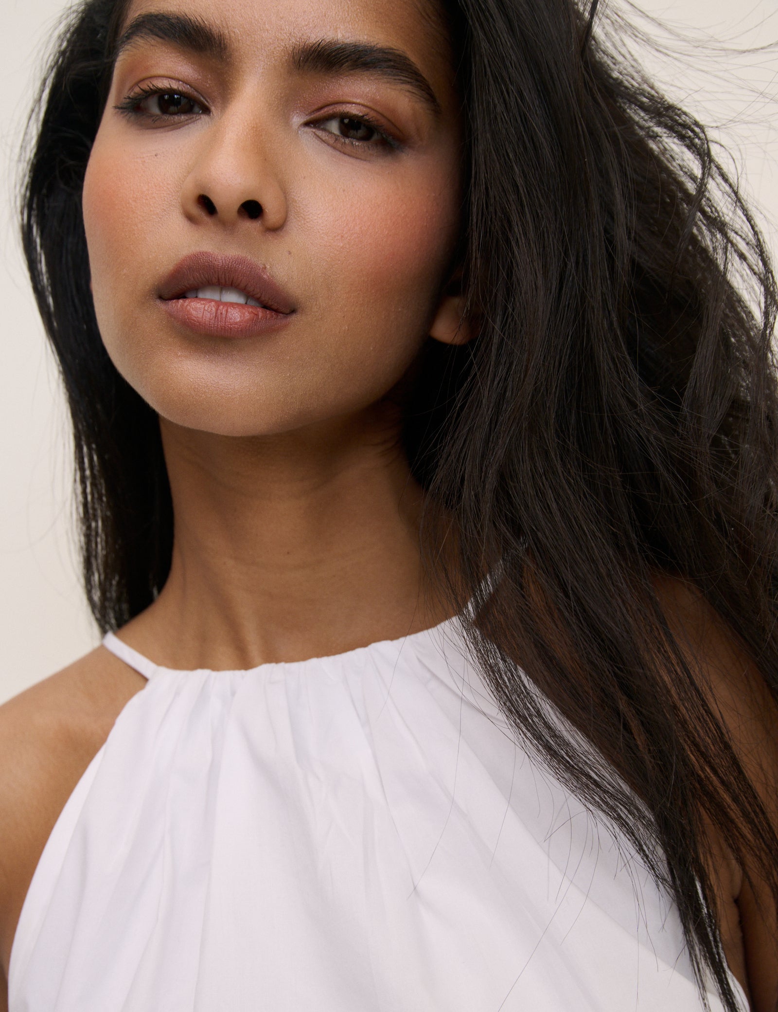 White Halterneck Alessia Mini Dress