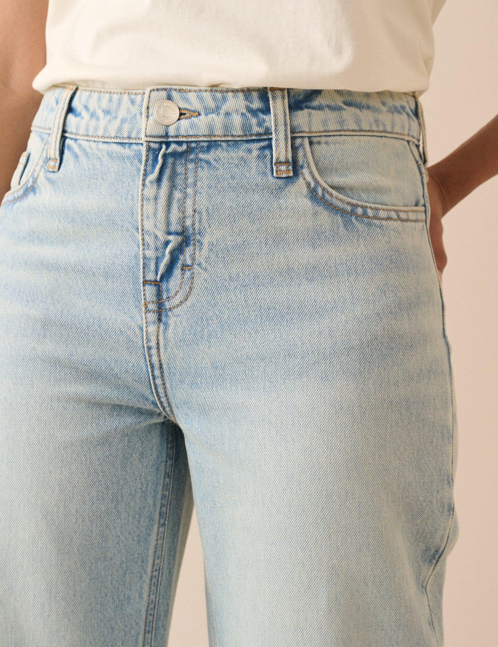 Light Blue Low Rise Penny Relaxed Flare Jeans