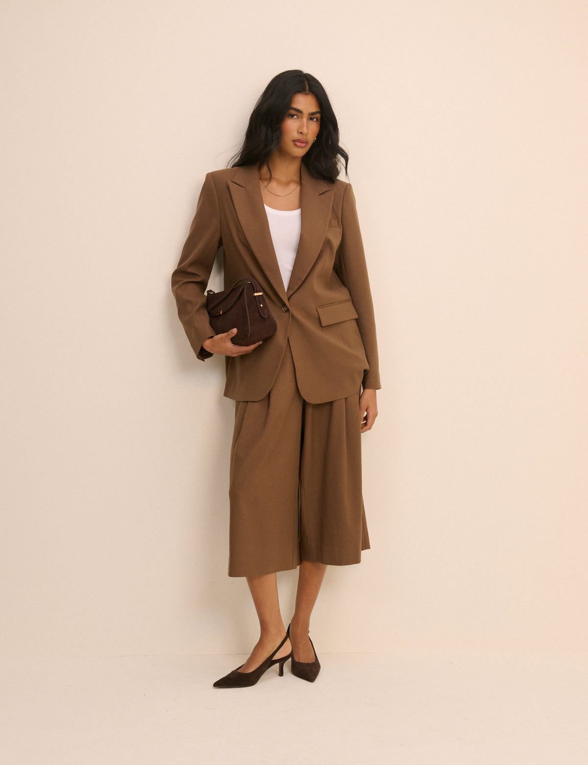 Brown Single Breasted Alicia Blazer