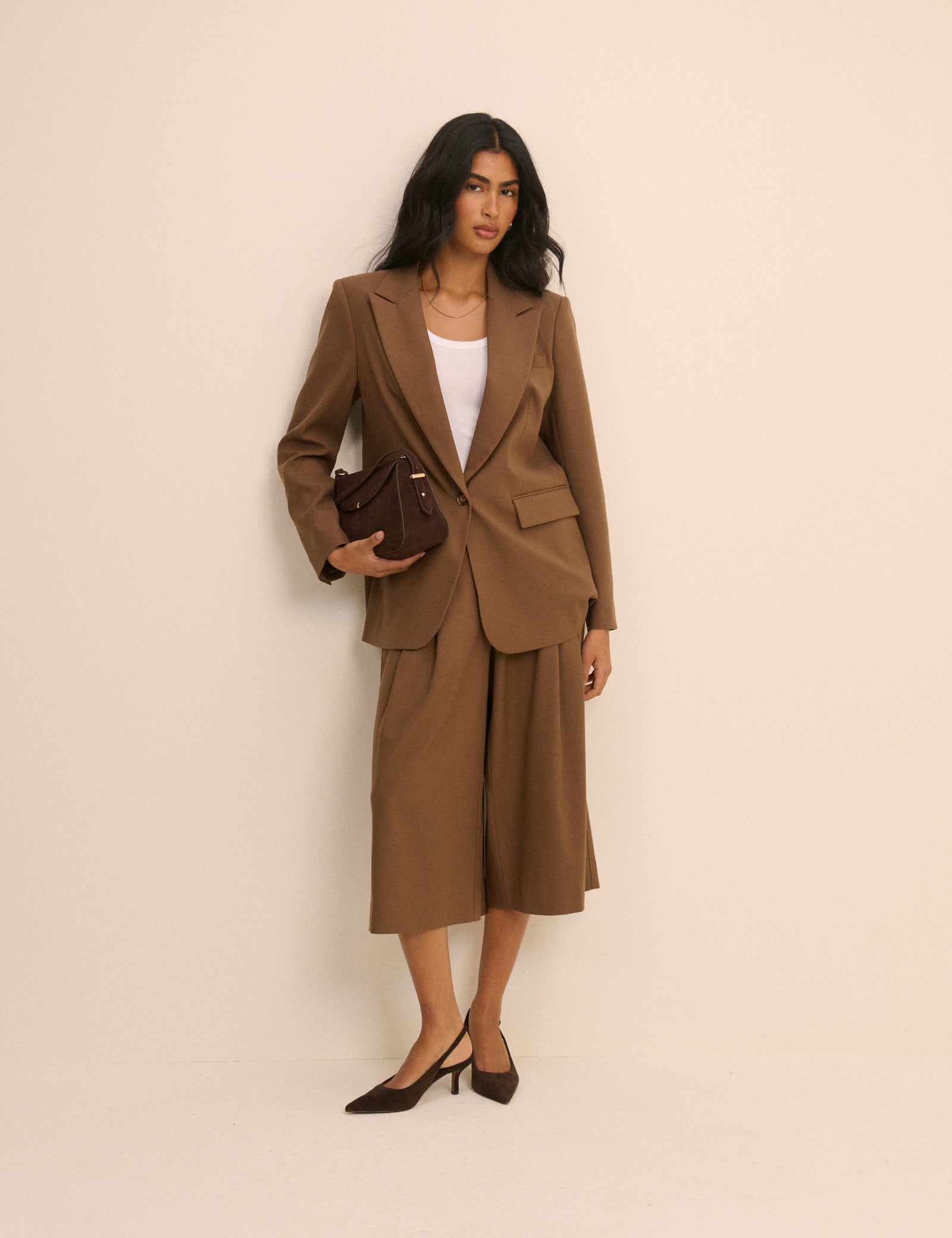 Brown Single Breasted Alicia Blazer