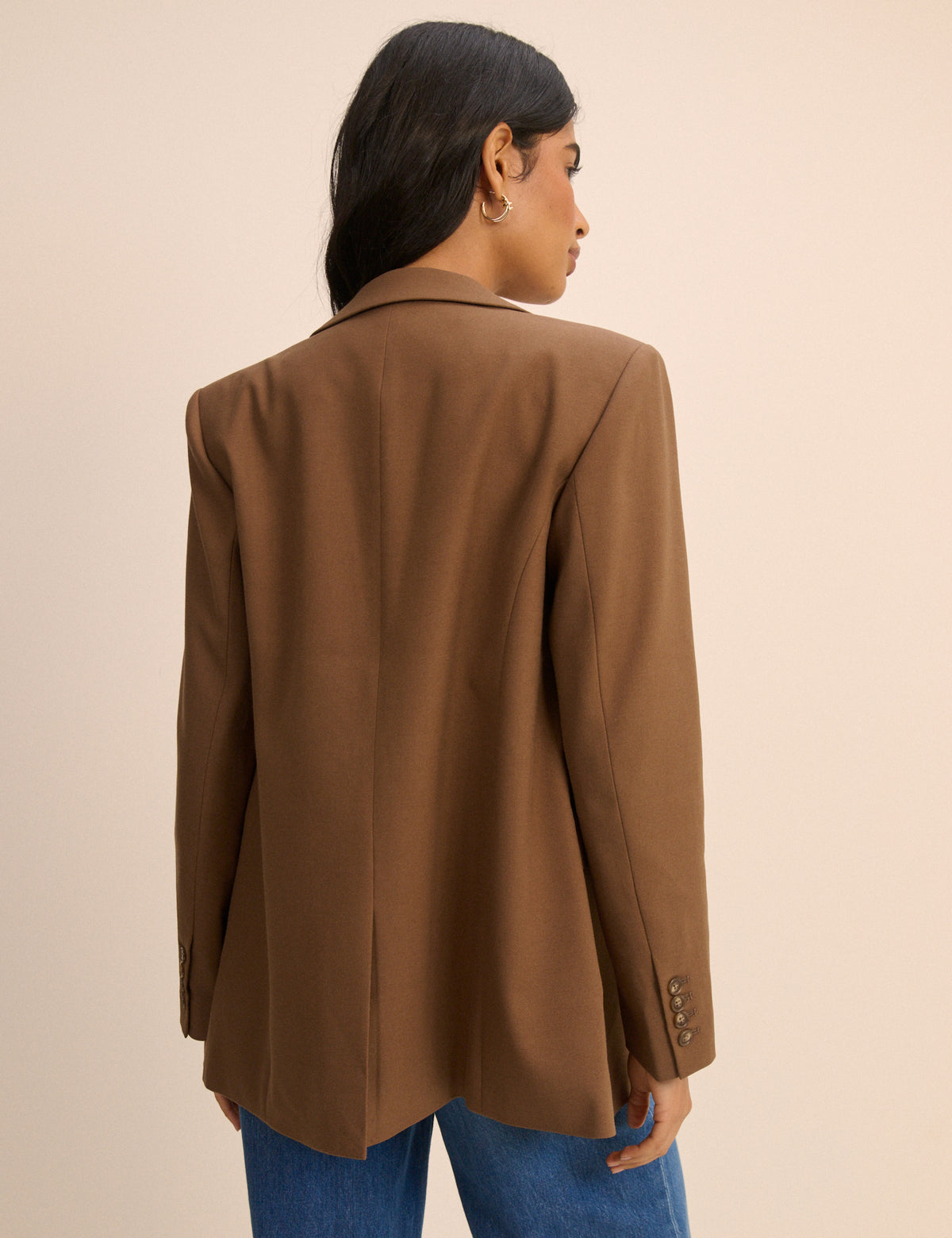 Brown Single Breasted Alicia Blazer