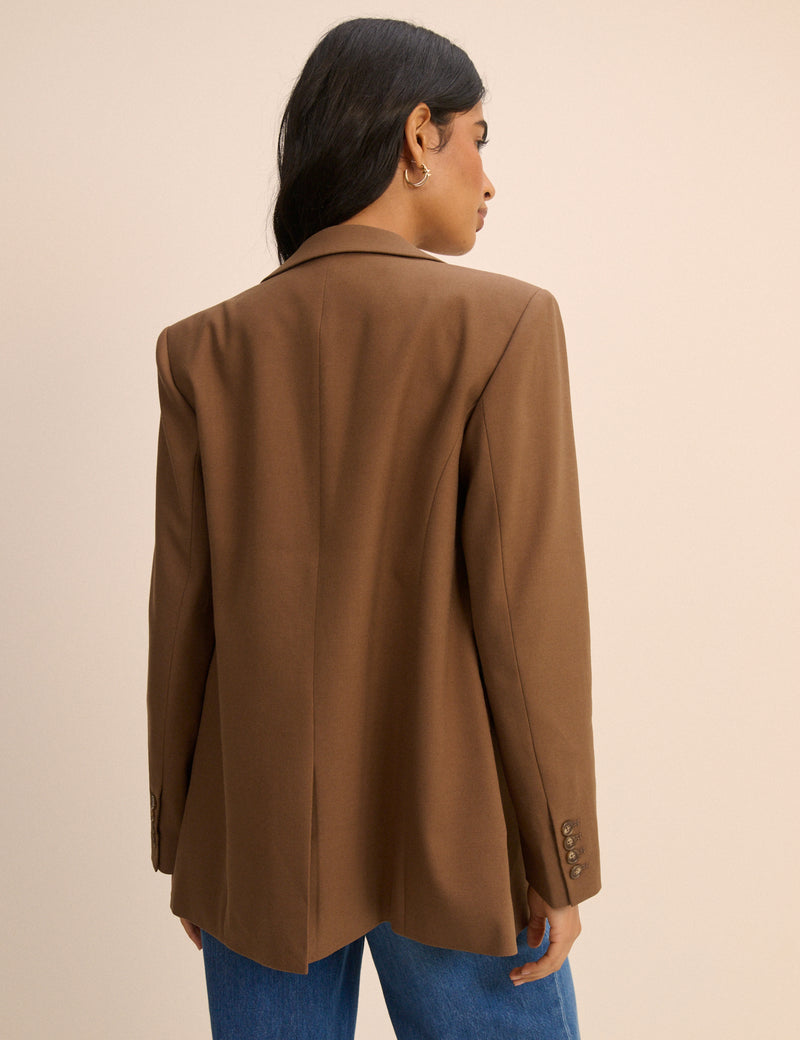 Brown Single Breasted Alicia Blazer