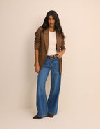 Brown Single Breasted Alicia Blazer