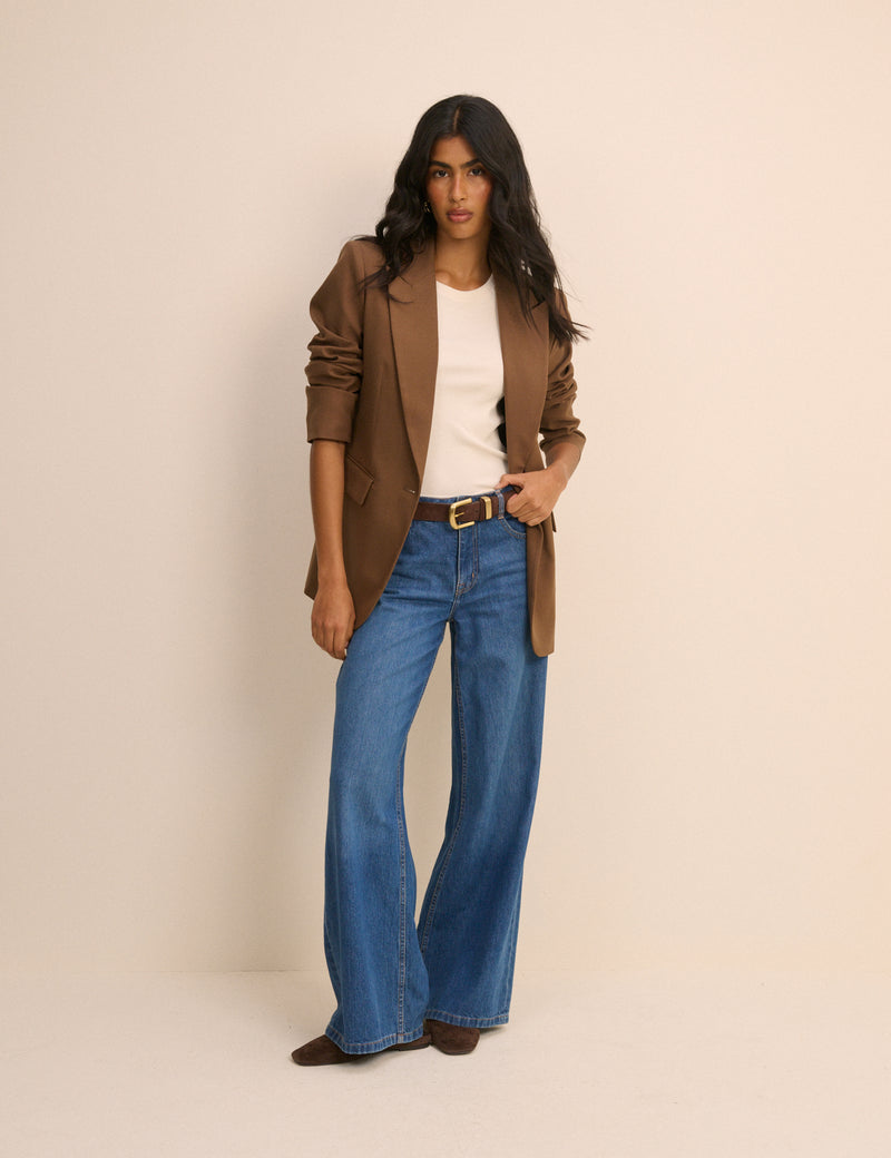 Brown Single Breasted Alicia Blazer
