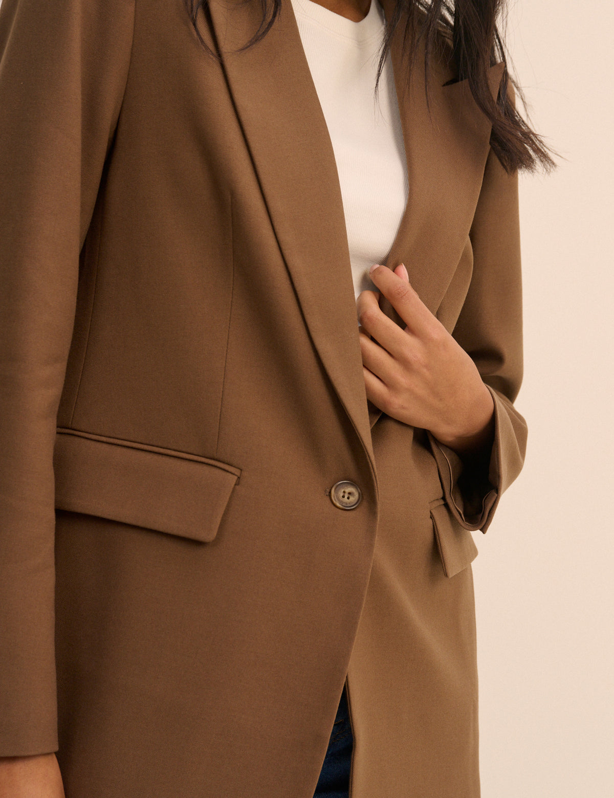 Brown Single Breasted Alicia Blazer