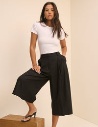 Black Romy Tailored Culottes