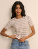 Brown and Cream Striped T-Shirt