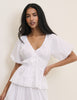 White Ruched Billie Top