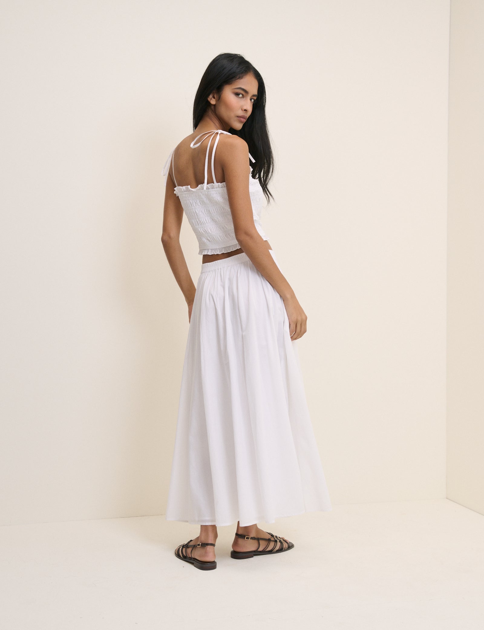 White Crystal Maxi Skirt