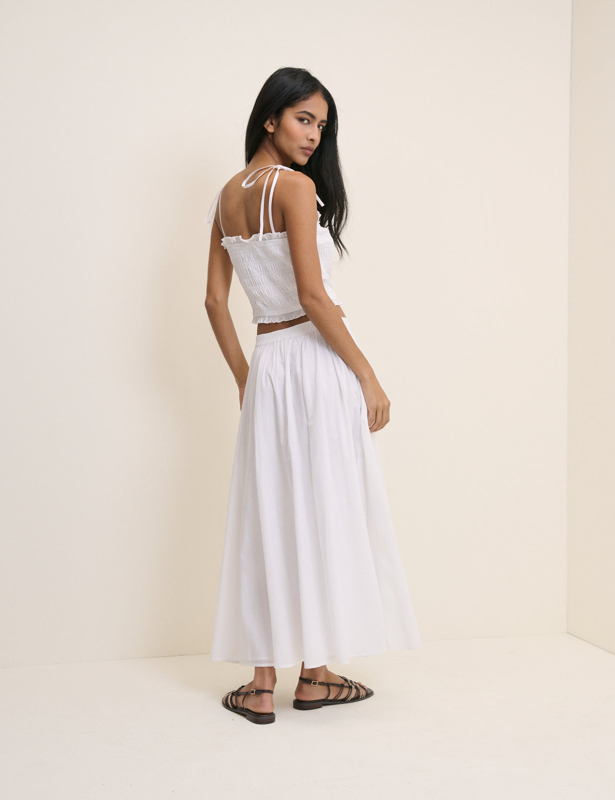 White Crystal Maxi Skirt