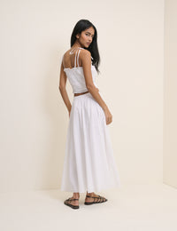 White Crystal Maxi Skirt