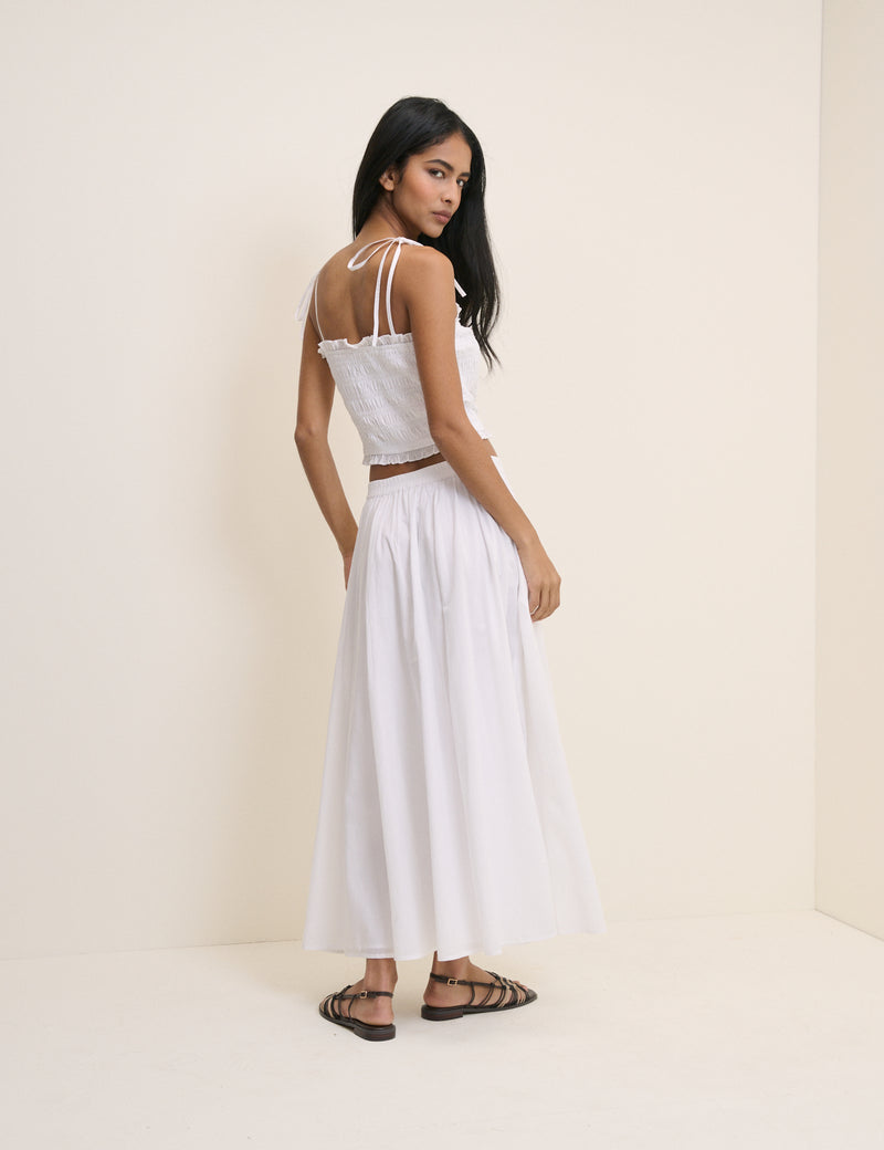 White Crystal Maxi Skirt