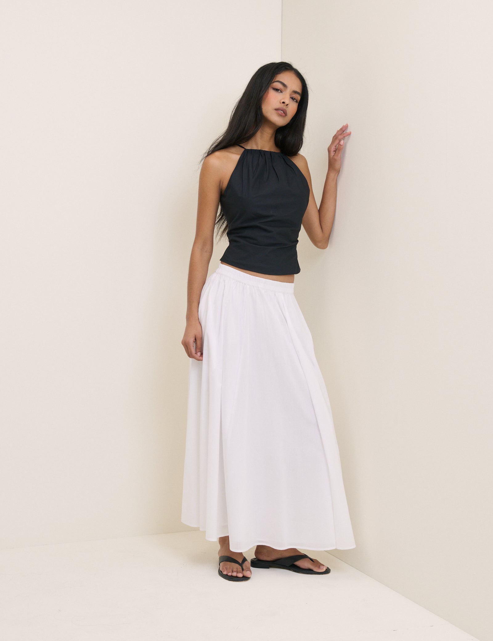 White Crystal Maxi Skirt