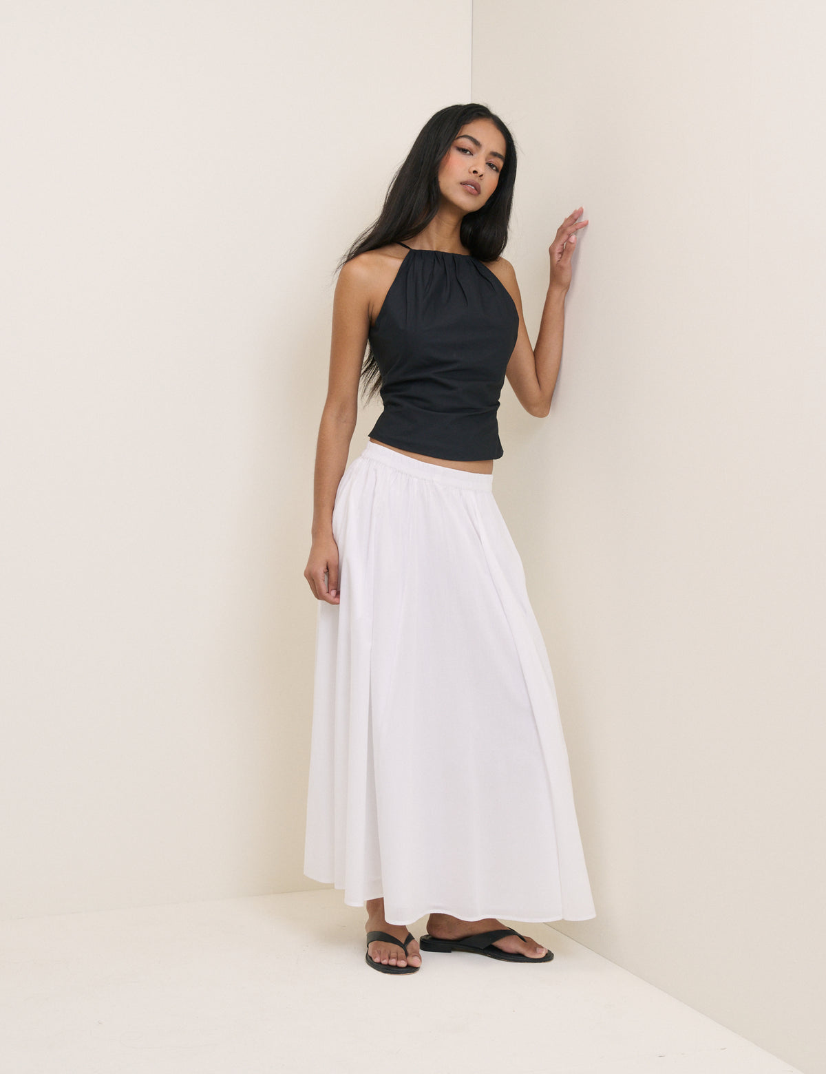 White Crystal Maxi Skirt