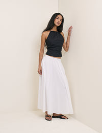 White Crystal Maxi Skirt