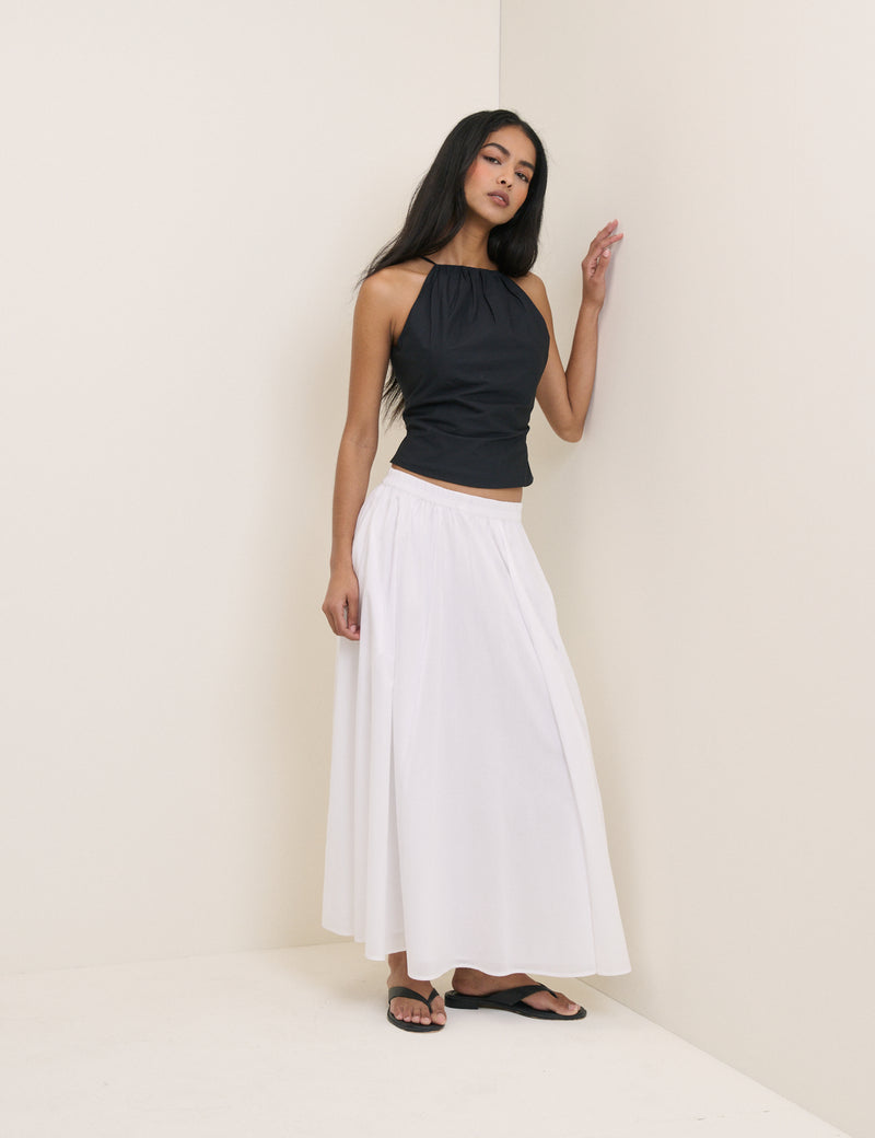 White Crystal Maxi Skirt