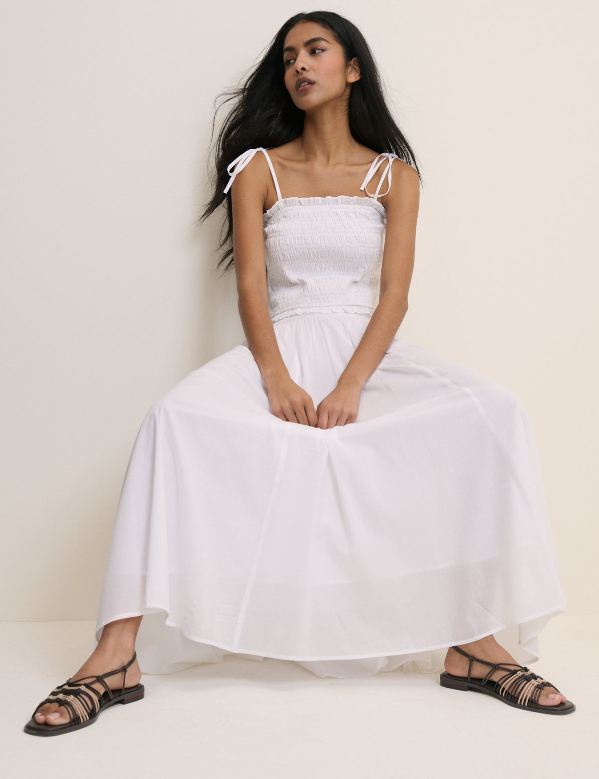 White Crystal Maxi Skirt