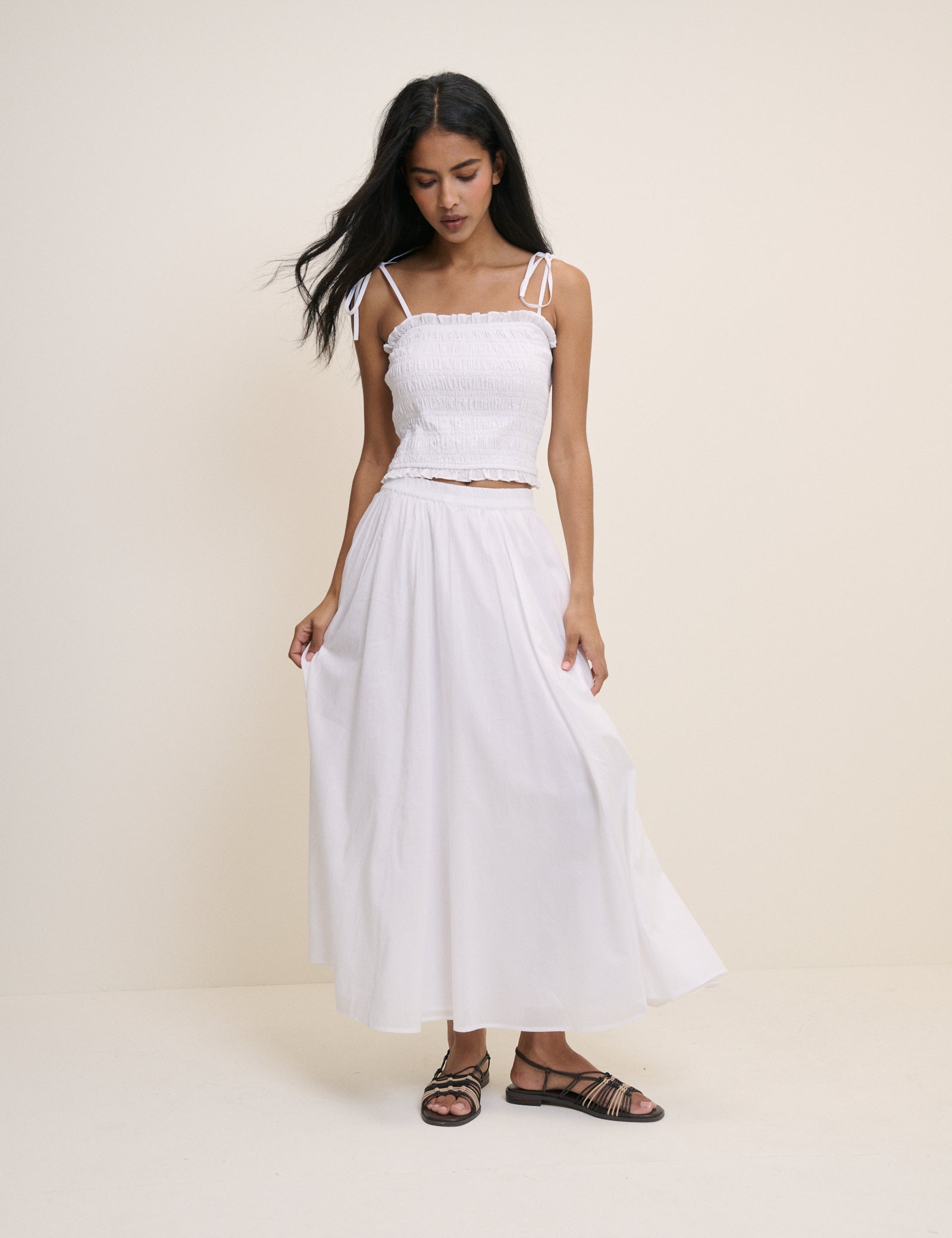 White Crystal Maxi Skirt