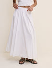 White Crystal Maxi Skirt