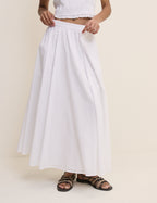 White Crystal Maxi Skirt