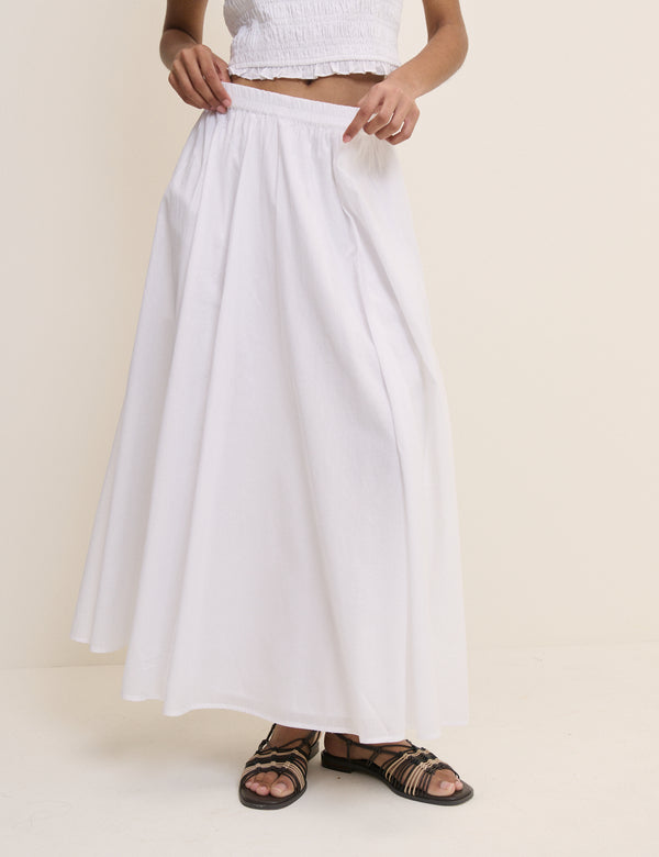 White Crystal Maxi Skirt