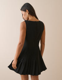 Black Drop Waist Mary Mini Dress